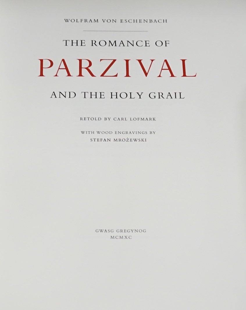 Eschenbach, Wolfram Von , The romance of Parzival and the holy grail, limited edition
